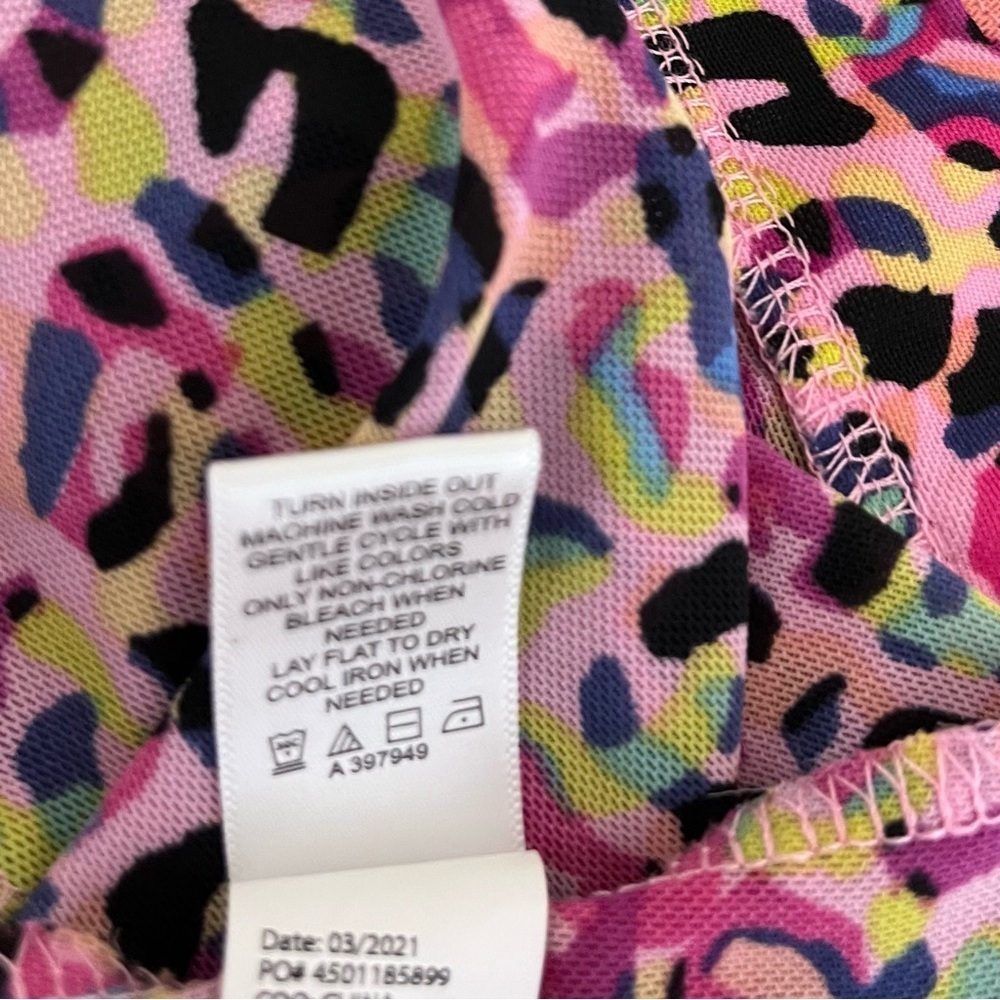 LOGO Lori Goldstein Pink Animal Print Open Cardigan - Picture 9 of 13